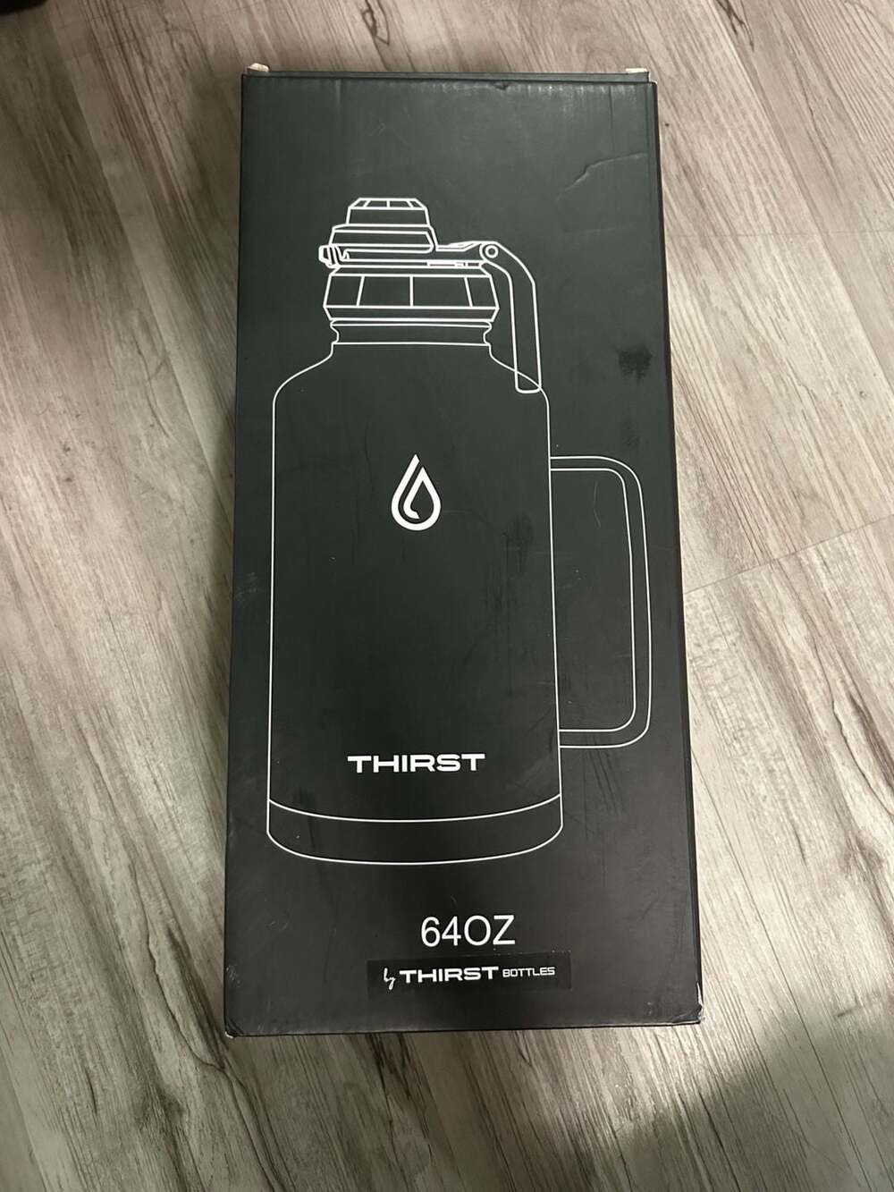 Thirst Bottles Insulated Water Bottle 64 oz Stainless Steel with Handle